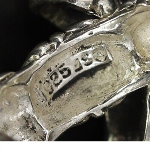 Sterling Silver - Flower Floral J-Hoop Post Earrings - 7g - Picture 4 of 4